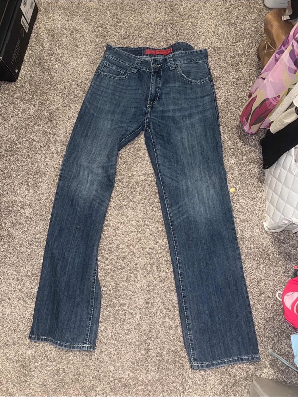 Straight Fit Men's Jeans in Dark Blue